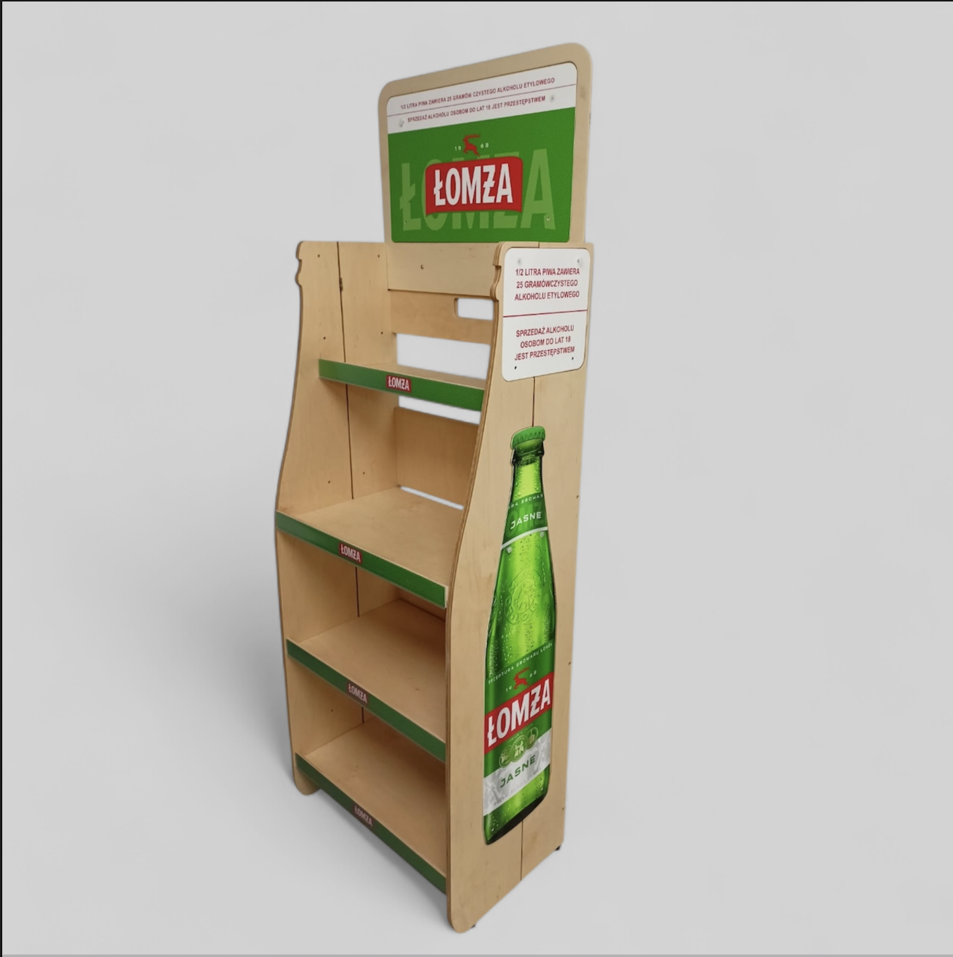 Display Łomża ze sklejki